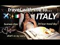 Travel With Me To Italy ️ 24 Hour Travel Day Business Class What S In My Carry On Bag