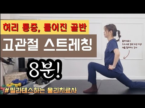 [8-Minute Hip Stretch Routine] - Improves lower back, pelvic, and hip pain and stiffness, and imp...