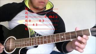 Como tocar La calle enseñó El De La Guitarra Tutorial con tablaturas requinto principal