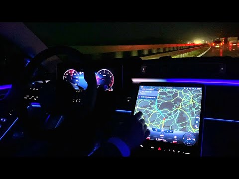2021 Mercedes S Class AMG - Night Drive Full Review S580 4MATIC Interior Exterior Ambient Light