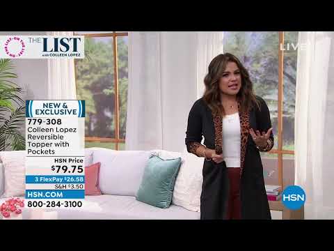 Colleen Lopez Reversible Topper with Pockets