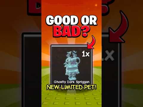 *NEW* LIMITED GHOSTLY Dark Spriggan pet is REALLY OP? #roblox #growagarden #shorts