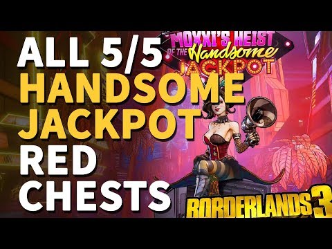 All Handsome Jackpot Red Chests Borderlands 3 Moxxi's Heist DLC