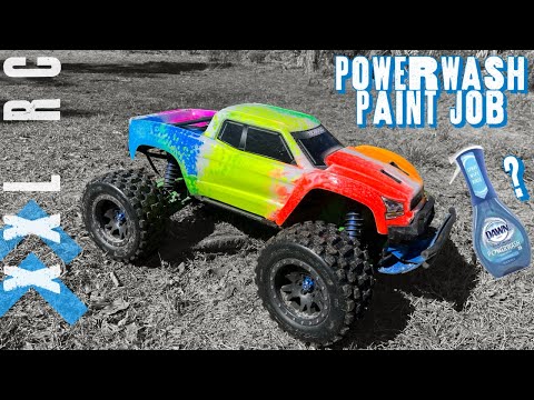 Dawn Powerwash Paint Job With Traxxas ProGraphix Custom R/C Paint On An X-MAXX Body | XXL RC