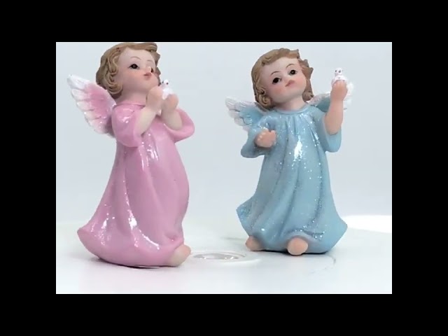 Vídeo relacionado con Annlpoy Estatua de Querubín, Resina Blanca Estatua de Ángel de Oración, Figuras Decorativas Angelical para Hogar, Ideal para Mesa y Regalos, Estilo Europeo Clásico, 6 cm de Altura