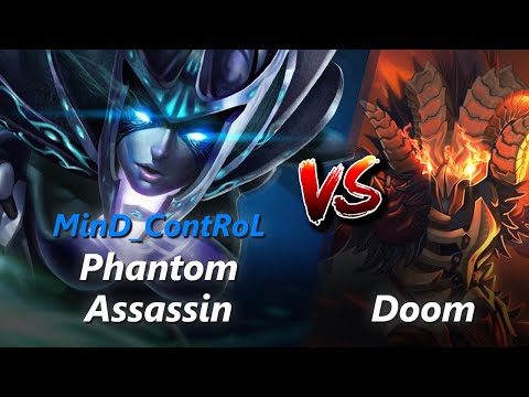 MinD_ContRoL safelane Phantom Assassin vs Doom/Venomancer | First 10 minutes