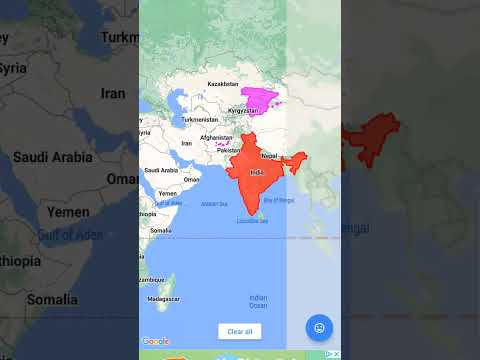 Spain vs Philippines comparison size map#short#geography