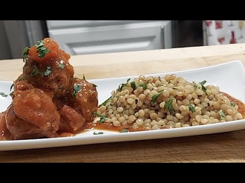 How To Make Moroccan Meatballs With Garlic Herb Couscous