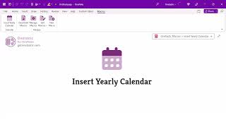 How to Insert Yearly Calendar in OneNote