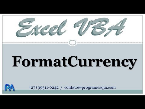 Dica de Excel VBA como usar o método FORMATCURRENCY