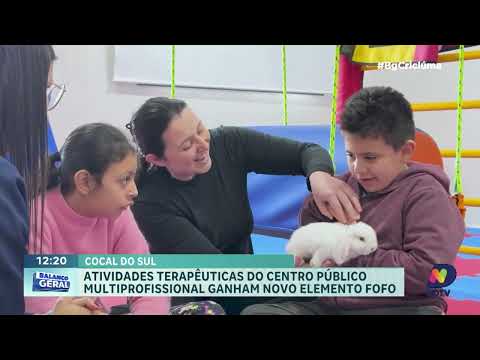 Coelho auxilia no tratamento de crianças e jovens em Cocal do Sul