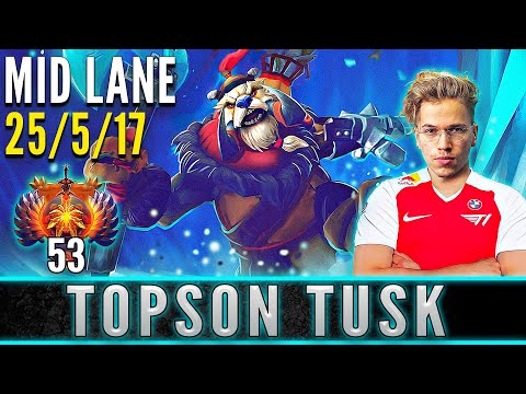 T1.Topson  [ Tusk ]  Mid Lane Pro Gameplay  [ Patch 7.32c ]  Dota 2 Full Game