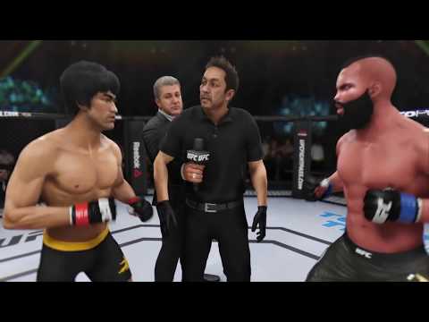 Bruce Lee vs. Mr. T (EA Sports UFC 3) - CPU vs. CPU - Crazy UFC 👊🤪