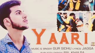 Yaari | Bass Boosted | Yaar Jigri Kasooti Degree | Gur Sidhu | Latest Punjabi Song 2018