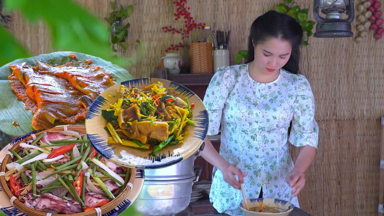 Đậm Đà Mâm Cơm Xứ Biển Với Cá Đuối và Mực Bèo