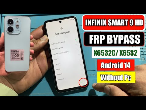 Infinix Smart 9 HD FRP Bypass Android 14| Infinix X6532/X6532C Google Account Unlock | Without Pc