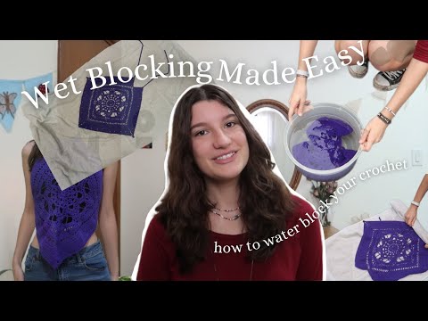 How to Wet Block Crochet (easy method!) - water blocking with household items + extra tips