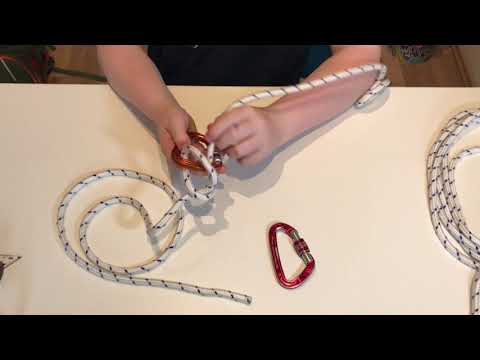 Halbmastwurf Knoten mit Karabinern - Halbmastwurfsicherung Erklärung