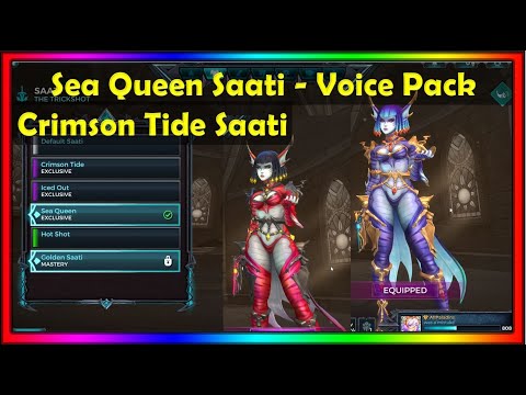 Paladins 4.7 Absolution - Sea Queen Saati | Crimson Tide Saati New Skins Voice Pack