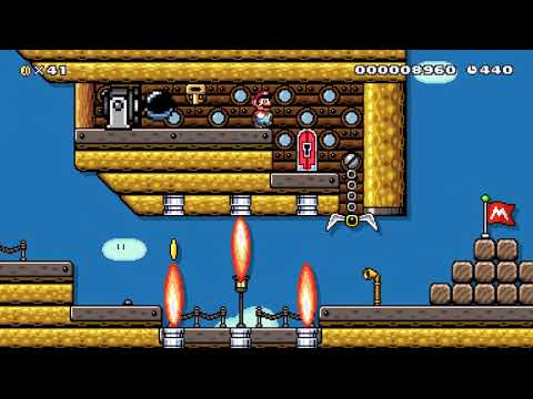 Larry Koopa's Airship Armada by GreatValue 🍄 Super Mario Maker 2 ✹Switch✹ #bat