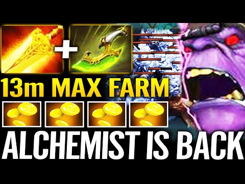 🔥 13m Radiance ALCHEMIST Swift Blink Is Back - WTF 1K2 GPM Fast Farm 7.29 Dota 2 Pro Carry by IG JT