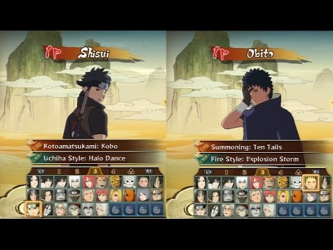 Naruto Shippuden Storm Revolution  All Characters jutsus & Ultimate Jutsus ~Shisui & Obito included