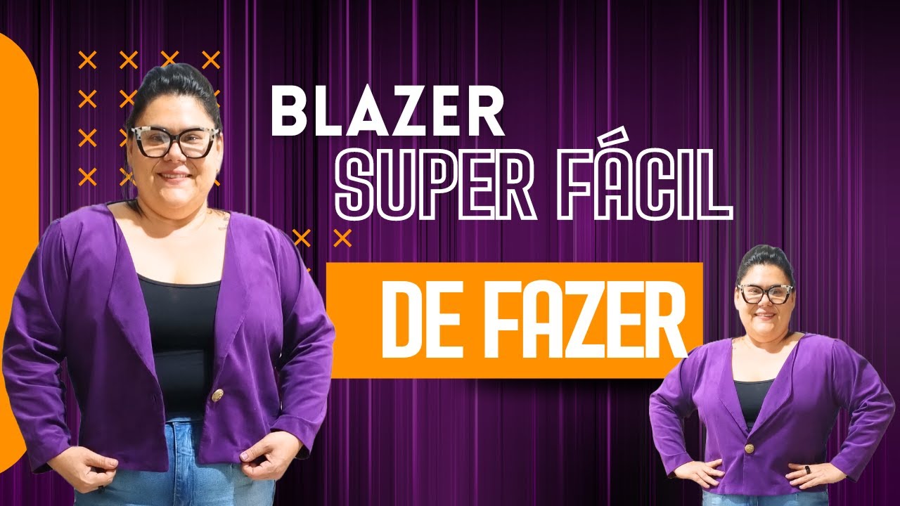 Assistir no YouTube: COMO FAZER BLAZER DE FORMA SIMPLES E PRÁTICA | Para Iniciantes - Costurando Com K Barini