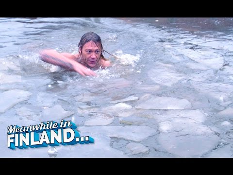 SAVAGE ICE SWIMMING CHALLENGE! - Meanwhile In Finland EP 2