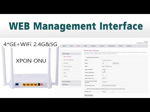 A Quick Look At the WEB Management Interface of SOFTEL ONU 4GE+WIFI