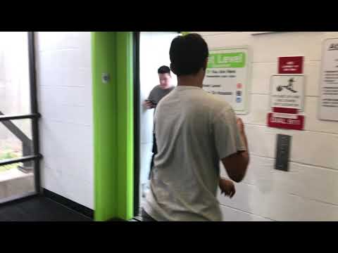 Slap-on vintage Dover SPF elevators - St. Elizabeth Hospital garage - Youngstown, OH