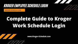 Kroger Eschedule Login at feed.kroger.com