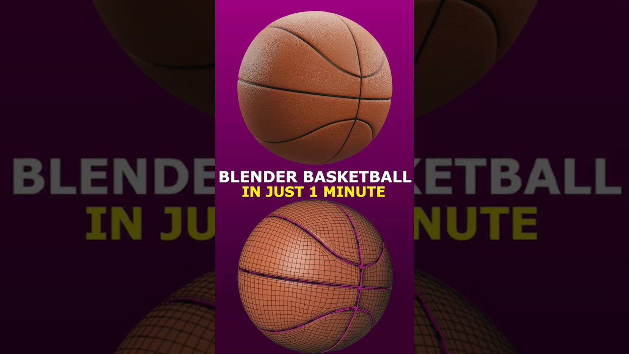 Make A Basketball In Blender | 1 Minute #blender #3d #cgi