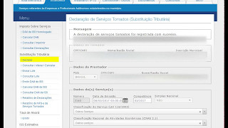 DECLARAÇÃO DE NOTAS FISCAIS DE SERVIÇO EM SITES MUNICIPAIS
