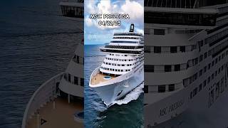 MSC PREZIOSA 04/12/25 navio cruzeiro saindo santos  @cruzeiros2025 ship  #drone #shorts