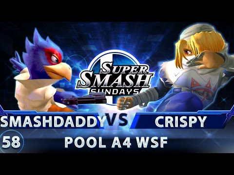 SSS 58 - Smashdaddy (Falco) vs. Crispy (Sheik) - SSBM Pool A4 WSF - Smash Melee