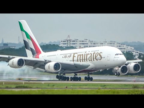 60 MINUTES PURE AVIATION - AIRBUS A380 only - A380 Landing, A380 Departure ... (4K)
