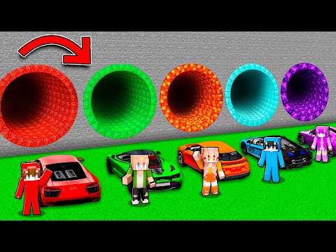 What will HAPPEN TO SUPER CARS IN SECRET TUNNELS WITH TRAPS in Minecraft ?