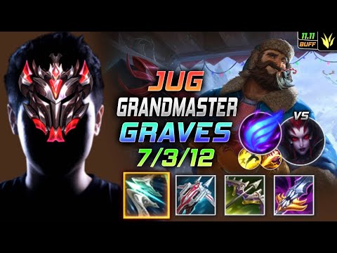 GrandMaster Graves Jungle vs Elise - 천상계 정글 그브 템트리 룬 돌풍 난입 グレイブス Грейвз 法外狂徒 葛雷夫 - LOL KR 11.11