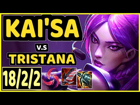 KAI'SA vs TRISTANA - 18/2/2 KDA BOTTOM ADC GAMEPLAY - EUW Ranked MASTER