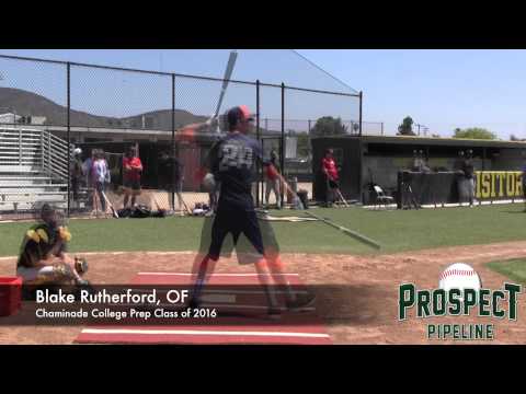 Blake Rutherford Prospect Video, OF, Chaminade College Prep Class of 2016