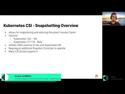 Protecting data with CSI Volume Snapshots on Kubernetes - Grant Griffiths (DoK Day EU 2022)