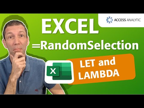Excel:  How to randomly pick a number of items from a list using only 1 formula