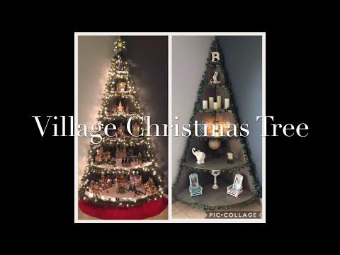 DIY Village Christmas Tree Stand Tutorial