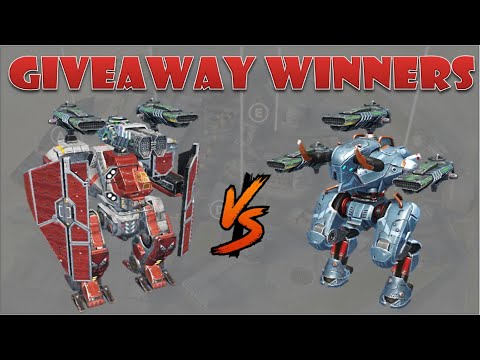 Winners of Volt and Weber giveaways & Minos vs Arthur 1 vs 1 war robots