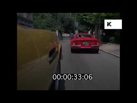 1960s, 1970s French Riviera, Sports Cars, Car Race, HD from 35mm