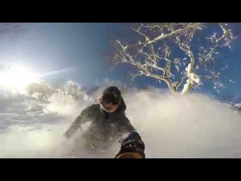 POW IN YOUR FACE | Skier smashes powder snow at Annupuri bowl in Niseko, Japan.