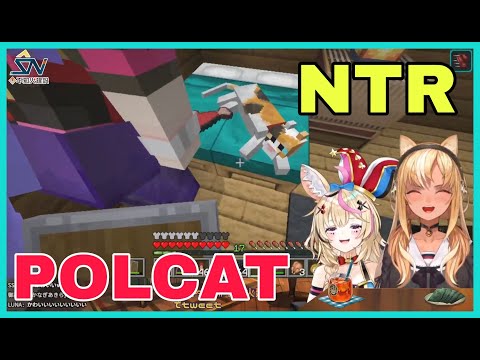 Hololive Cut - Omaru Polka Cat Got NTR ed By Shiranui Flare | Minecraft [Hololive/Eng Sub]