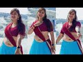Low Waist Saree Fashion Show Marwadi Traditional Saree Navel