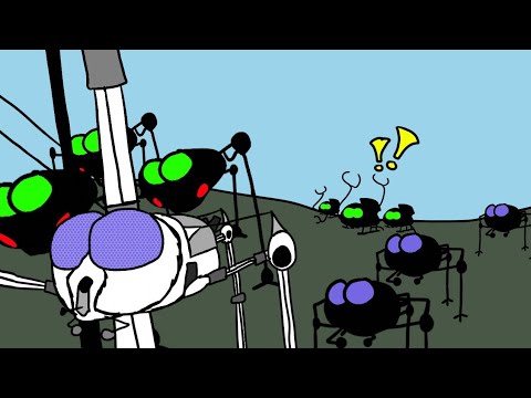 The martian leaving the small ones (jeff wayne PC game)