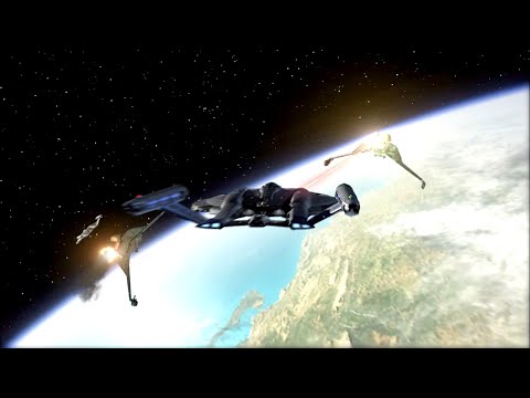 Enterprise NX-01 and Columbia NX-02 battle Klingon ships